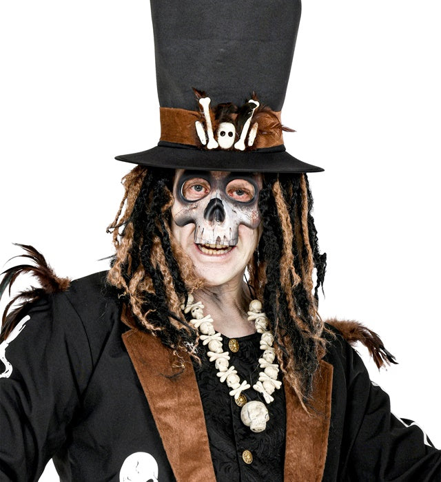Kette mit Totenköpfen und gekreuzten Knochen als Halloween-Schmuck