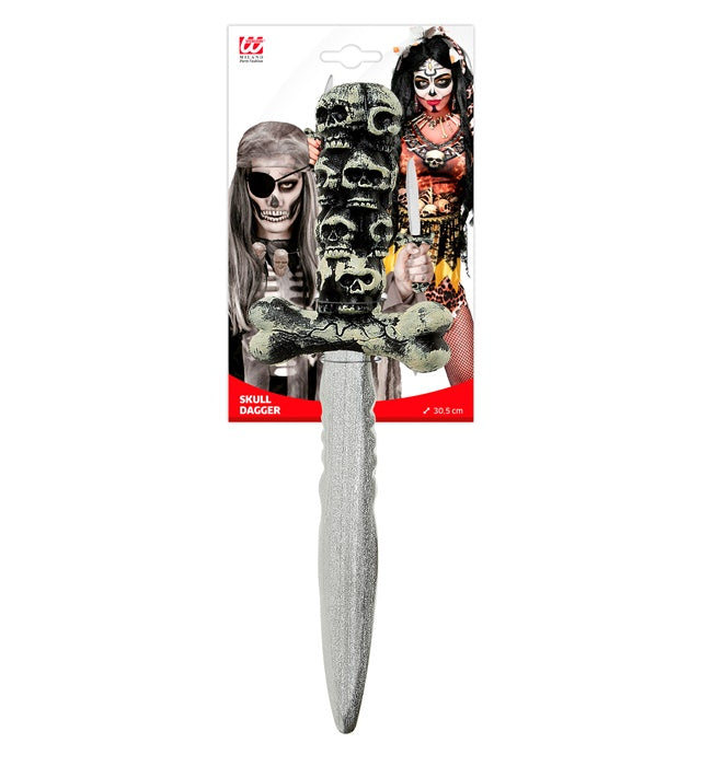 Totenkopfdolch 30,5 cm mit Totenkopf-Motiv als Piratenkostüm Zubehör