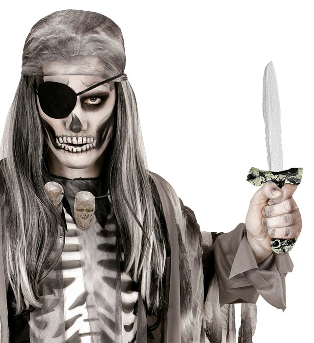 Totenkopfdolch 30,5 cm mit Totenkopf-Motiv als Piratenkostüm Zubehör