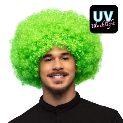 Boland Perücken Neon Grün Lockige Afro Perücke aus Synthetischem Haar