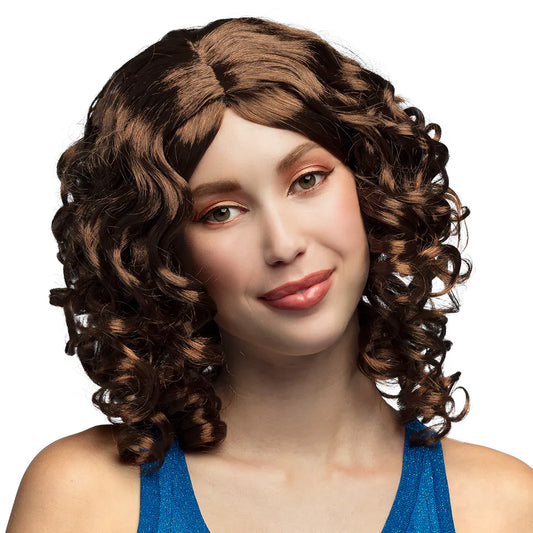 Perücke Cocktail braun