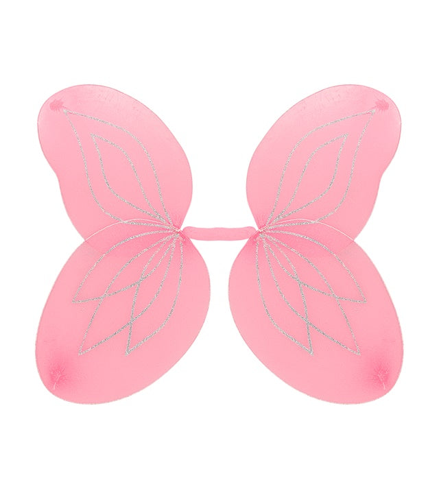 Rosa Flügel 58x46 cm als Kostümzubehör für Fasnacht und Mottoparty