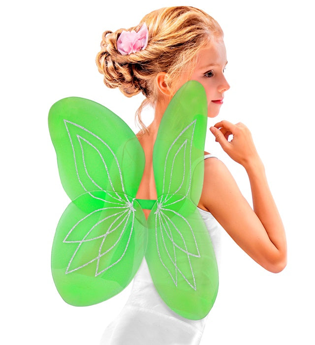 Grüne Flügel 58x46 cm als Kostümzubehör für Fasnacht und Karneval