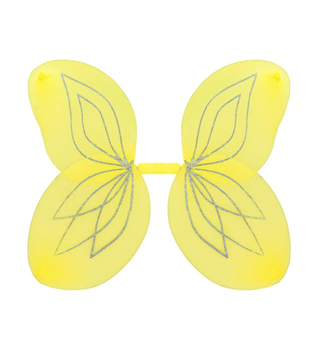 Gelbe Flügel 58x46 cm als Kostümzubehör für Fasnacht