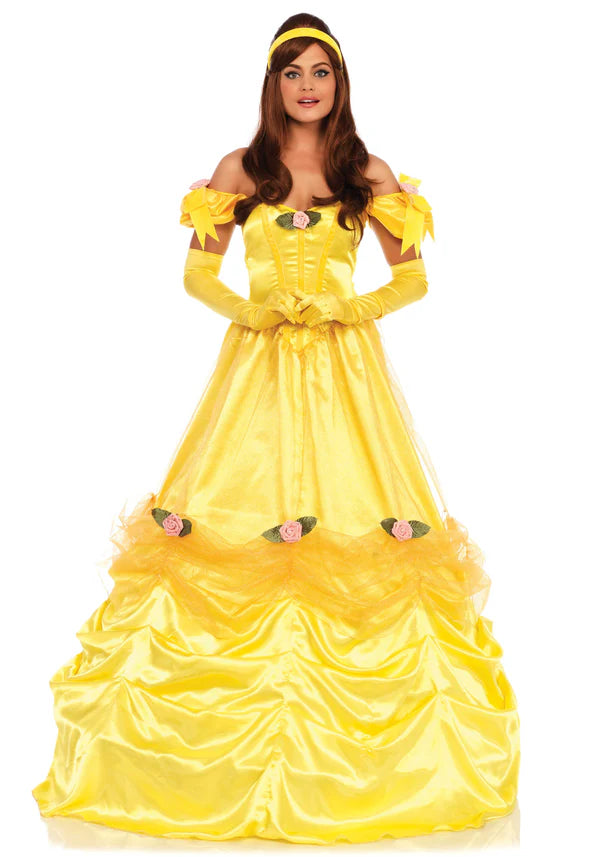 Fasnacht24 Deluxe Belle Of The Ball Gown Damen Ballkleid Goldgelb – Produktansicht