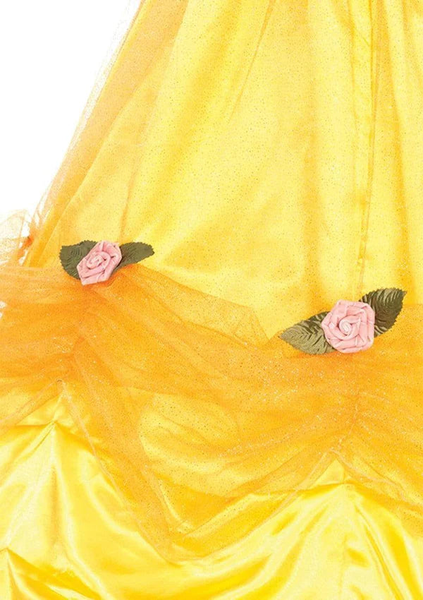 Fasnacht24 Deluxe Belle Of The Ball Gown Damen Ballkleid Goldgelb – Detailansicht
