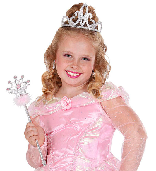 Silberne Tiara als elegantes Fasnachts- und Karneval-Accessoire