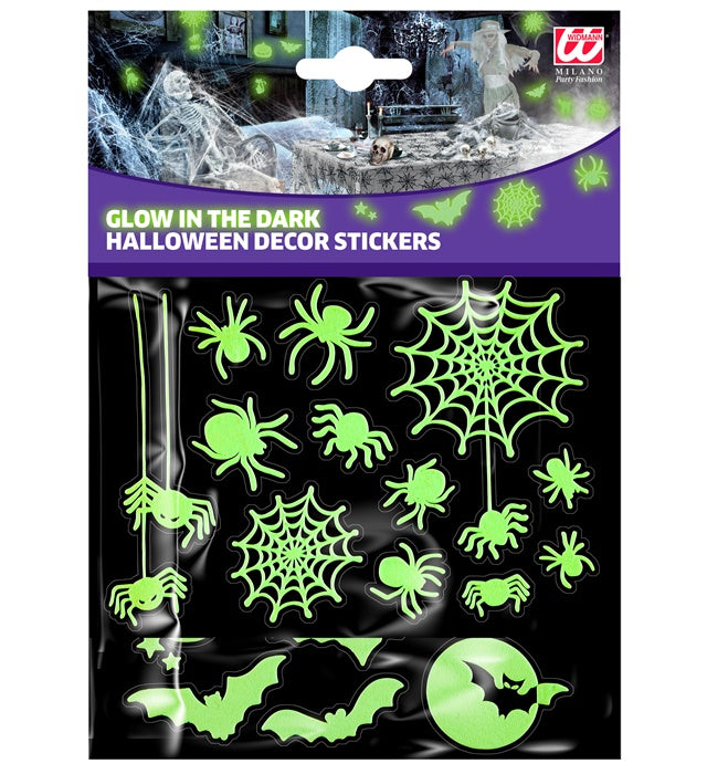Glow in the Dark Halloween Deko Sticker mit leuchtenden Tiermotiven, 21x15 cm
