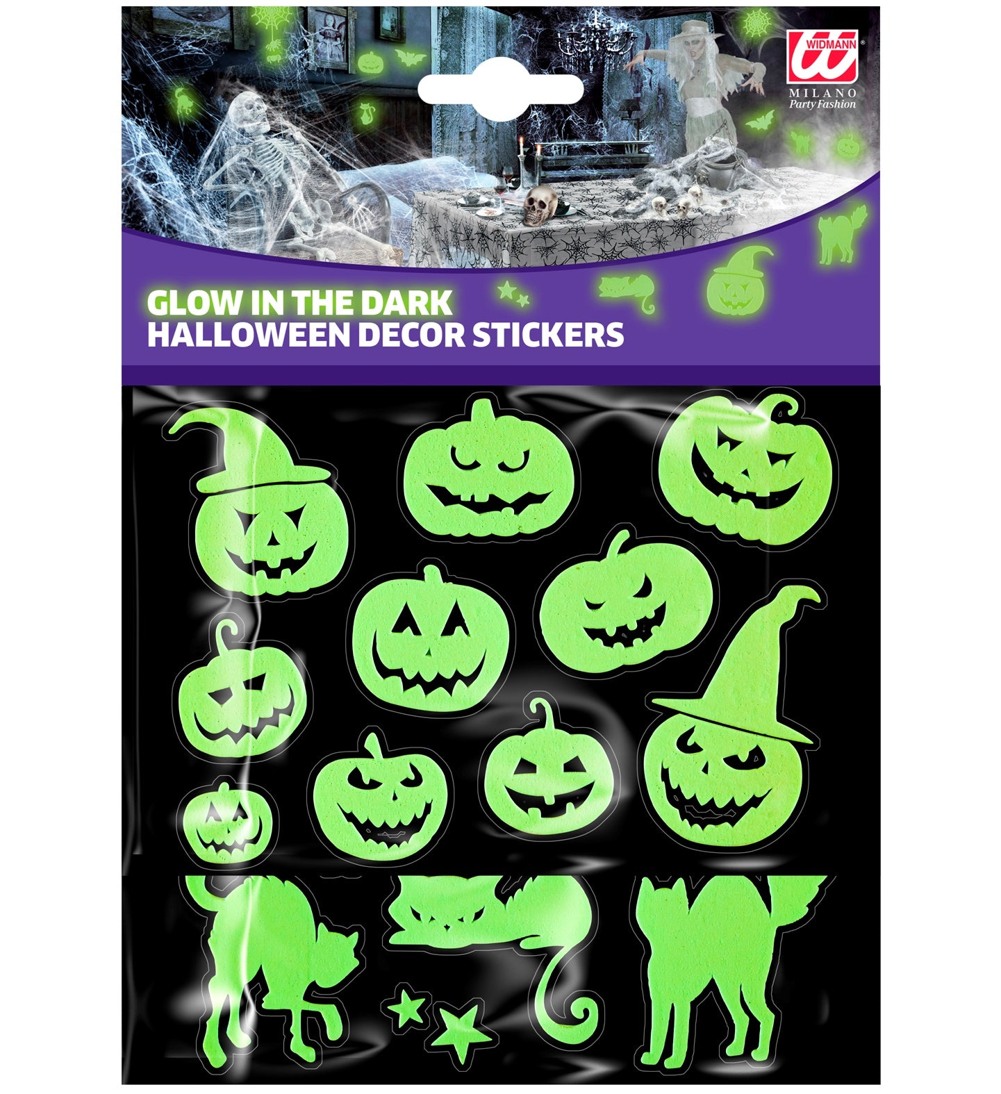 Leuchtende Glow in the Dark Halloween Deko 21x15cm