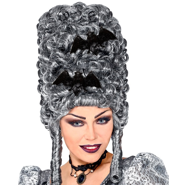 Schwarze Haarspange mit Fledermaus-Motiv für Fasnacht