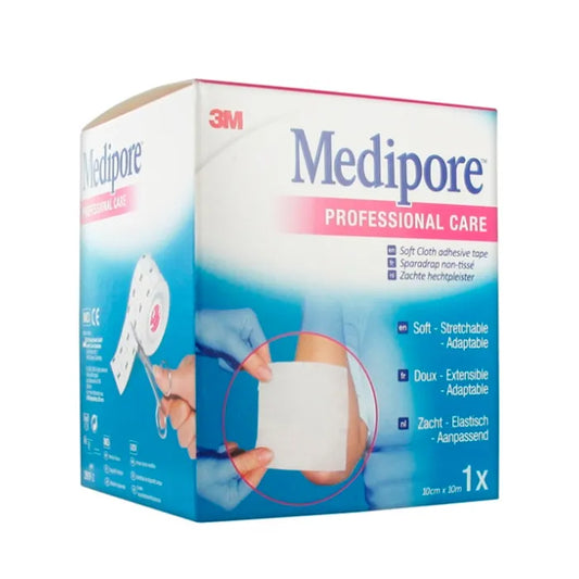 MEDIPORE MEDIPORE 3M Vliesstoff-Band 10 cm x 10 m selbstklebend medizinisches Pflaster Kosmetik