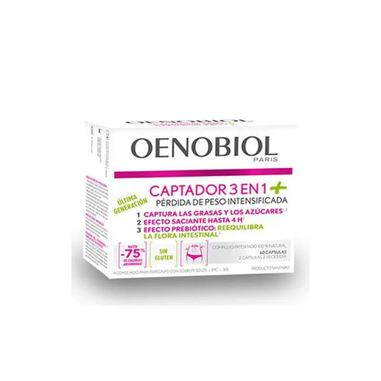 OENOBIOL OENOBIOL Captador 3 en 1 Plus 60 Kapseln Nahrungsergänzung Kosmetik