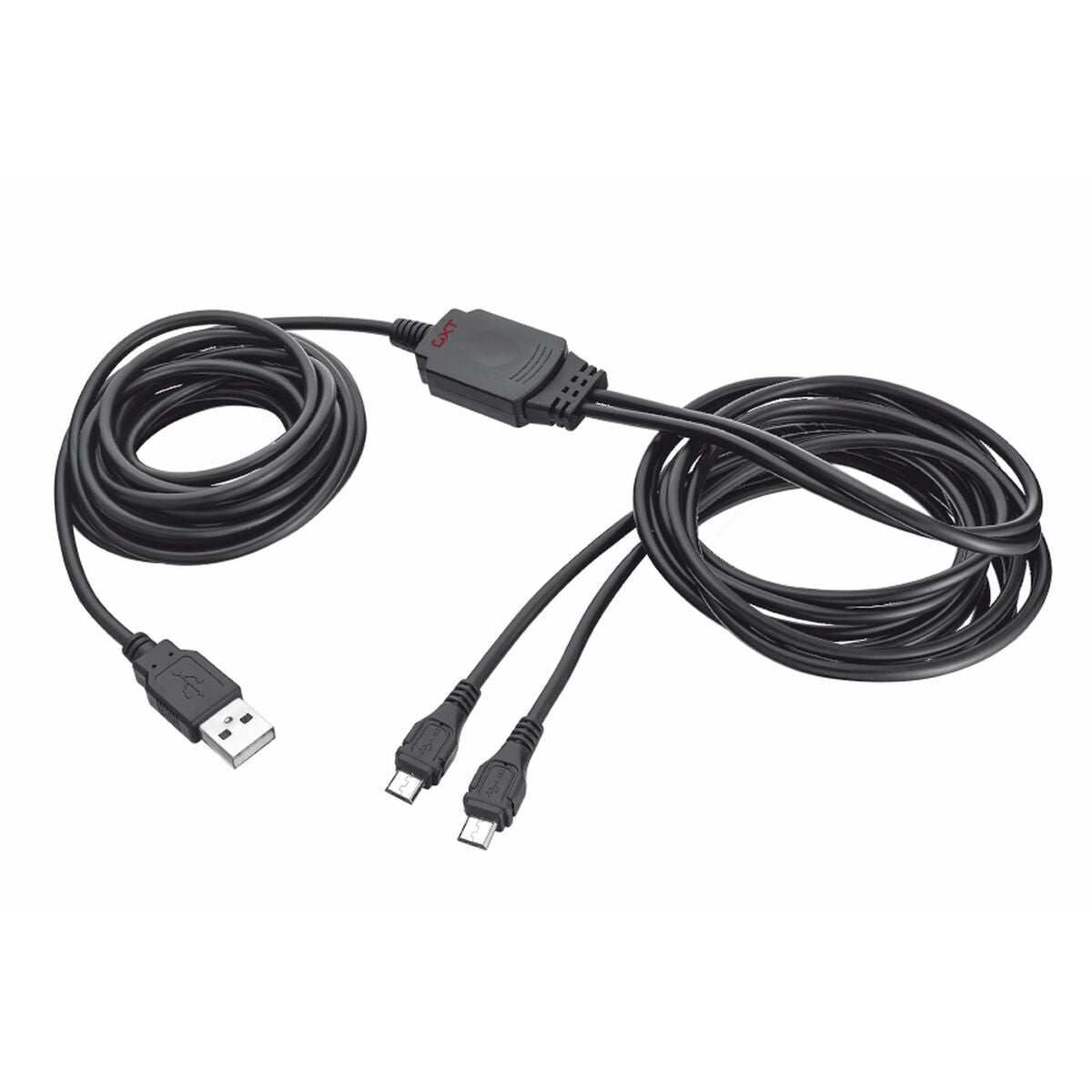 Schwarzes Trust Micro-USB-Kabel GXT 222, 3,5 m lang, für zuverlässige Verbindungen.