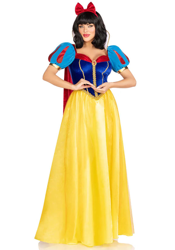 Fasnacht24 Klassisches Schneewittchen Kleid Damen Rot Gelb Blau – Produktansicht
