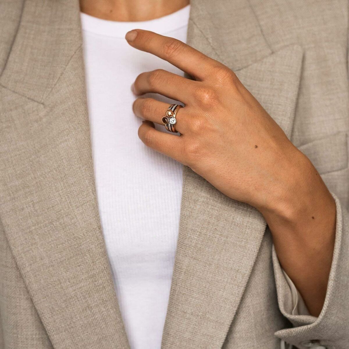 Ti Sento Damenring Ti Sento 12137Pr/56 16