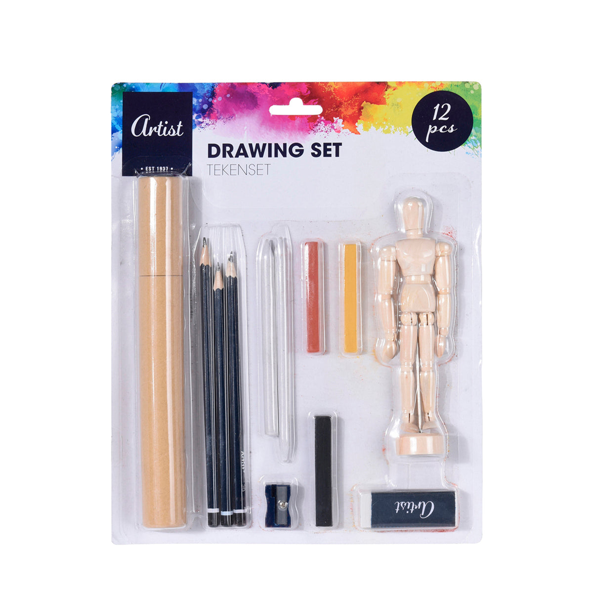 BigBuy School Buntes Zeichenset Artist, 12-teilig