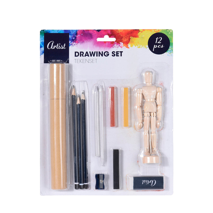 BigBuy School Buntes Zeichenset Artist, 12-teilig