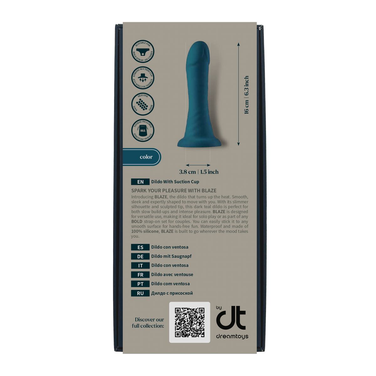 Dildo Dream Toys Bold Blau Ø 3,2 cm 16 cm