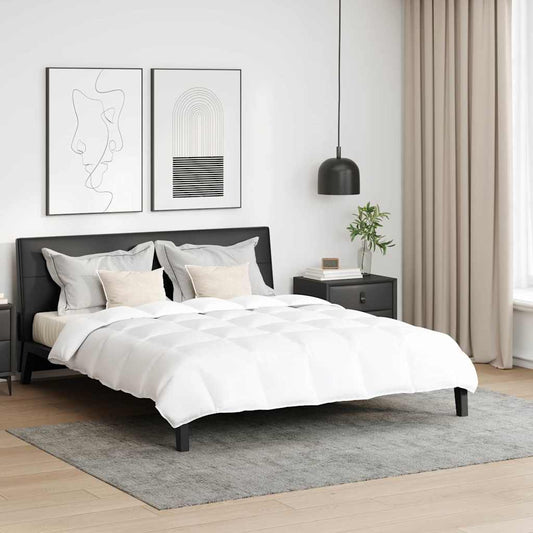 Bettdecken Set Mit Kissen 3 Pcs Weiß Daunenfeder