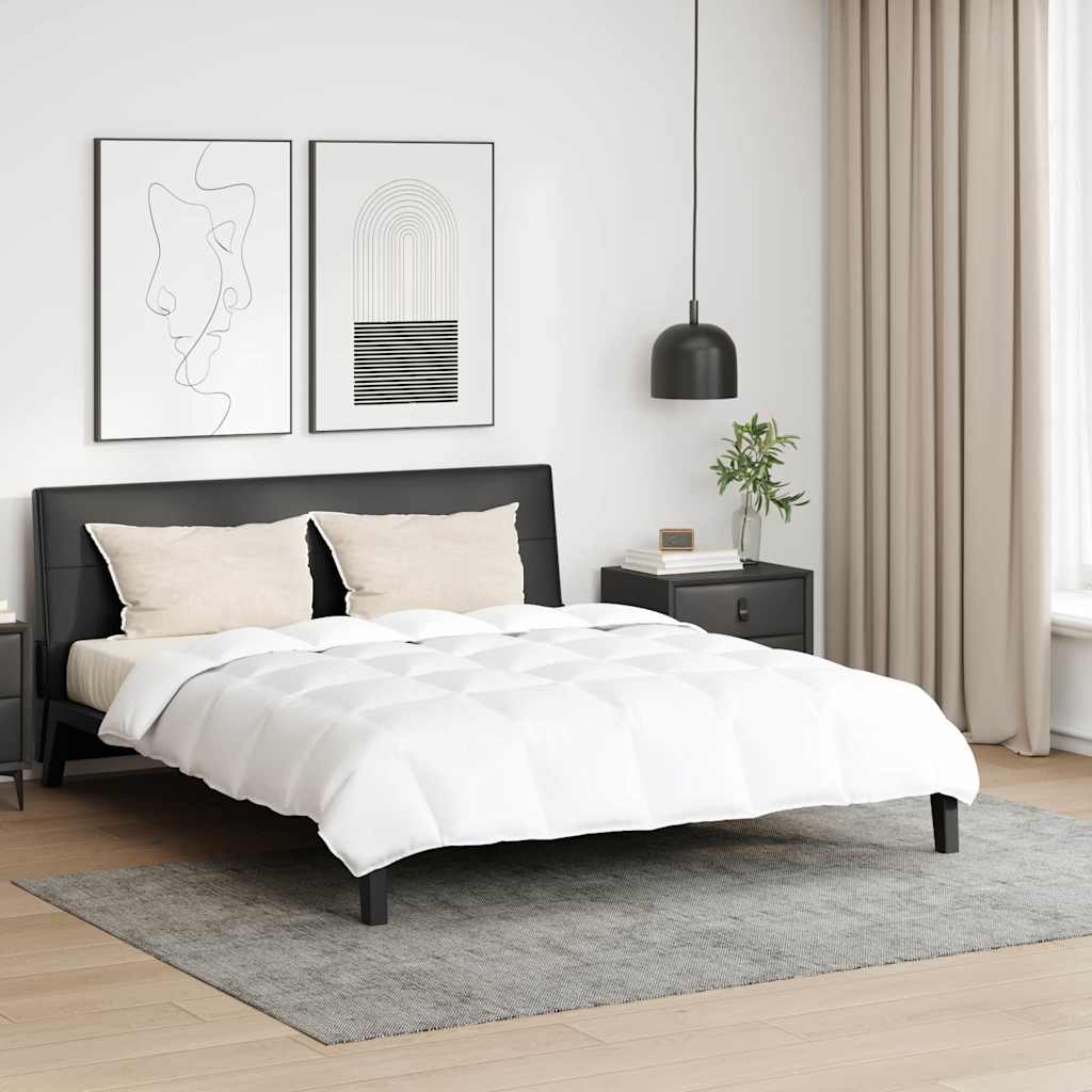 Bettdecken Set Mit Kissen 3 Pcs Weiß Daunenfeder