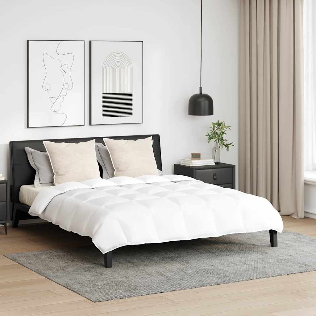 Bettdecken Set Mit Kissen 3 Pcs Weiß Daunenfeder