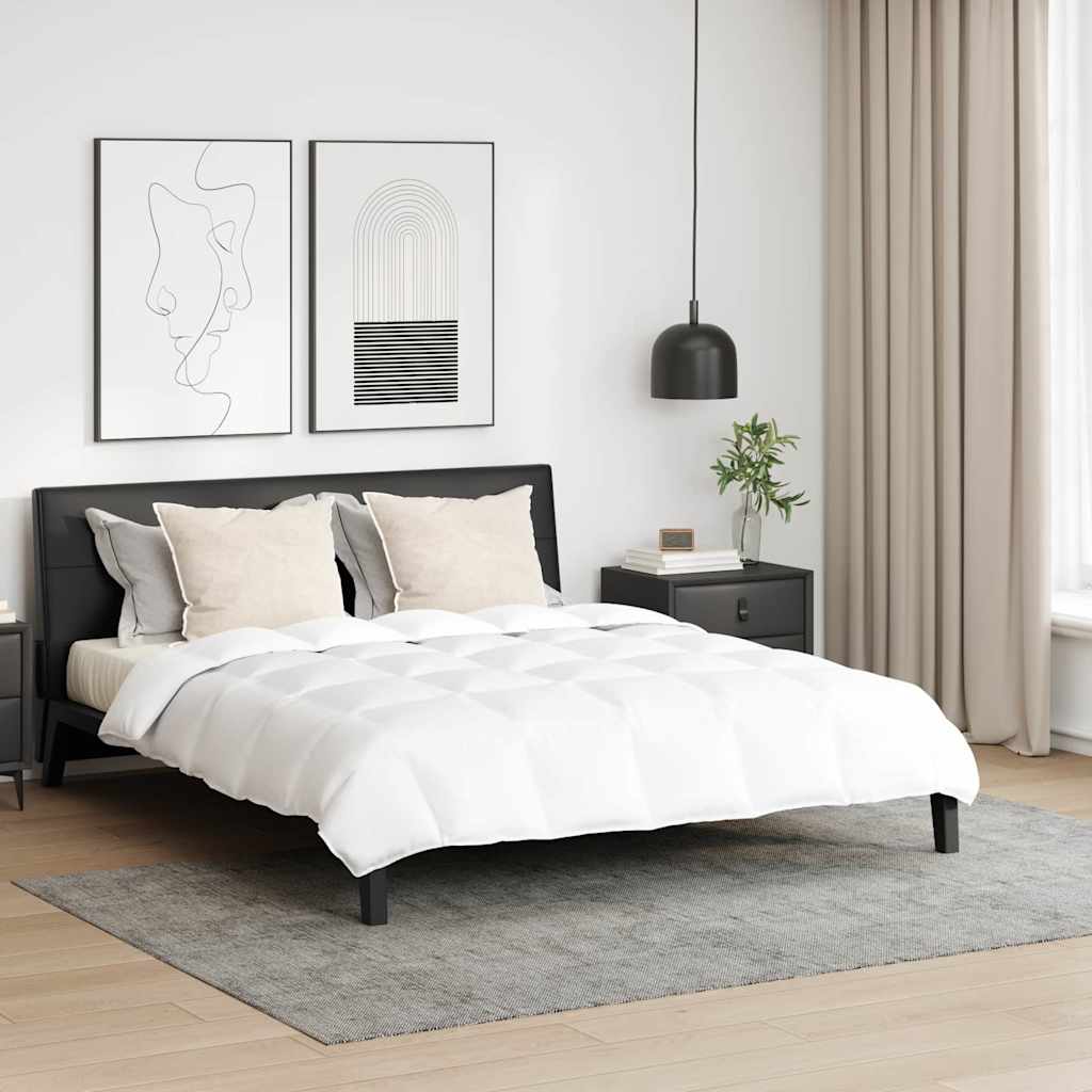 Bettdecken Set Mit Kissen 3 Pcs Weiß Daunenfeder