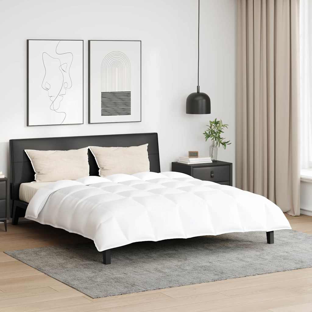 Bettdecken Set Mit Kissen 3 Pcs Weiß Daunenfeder