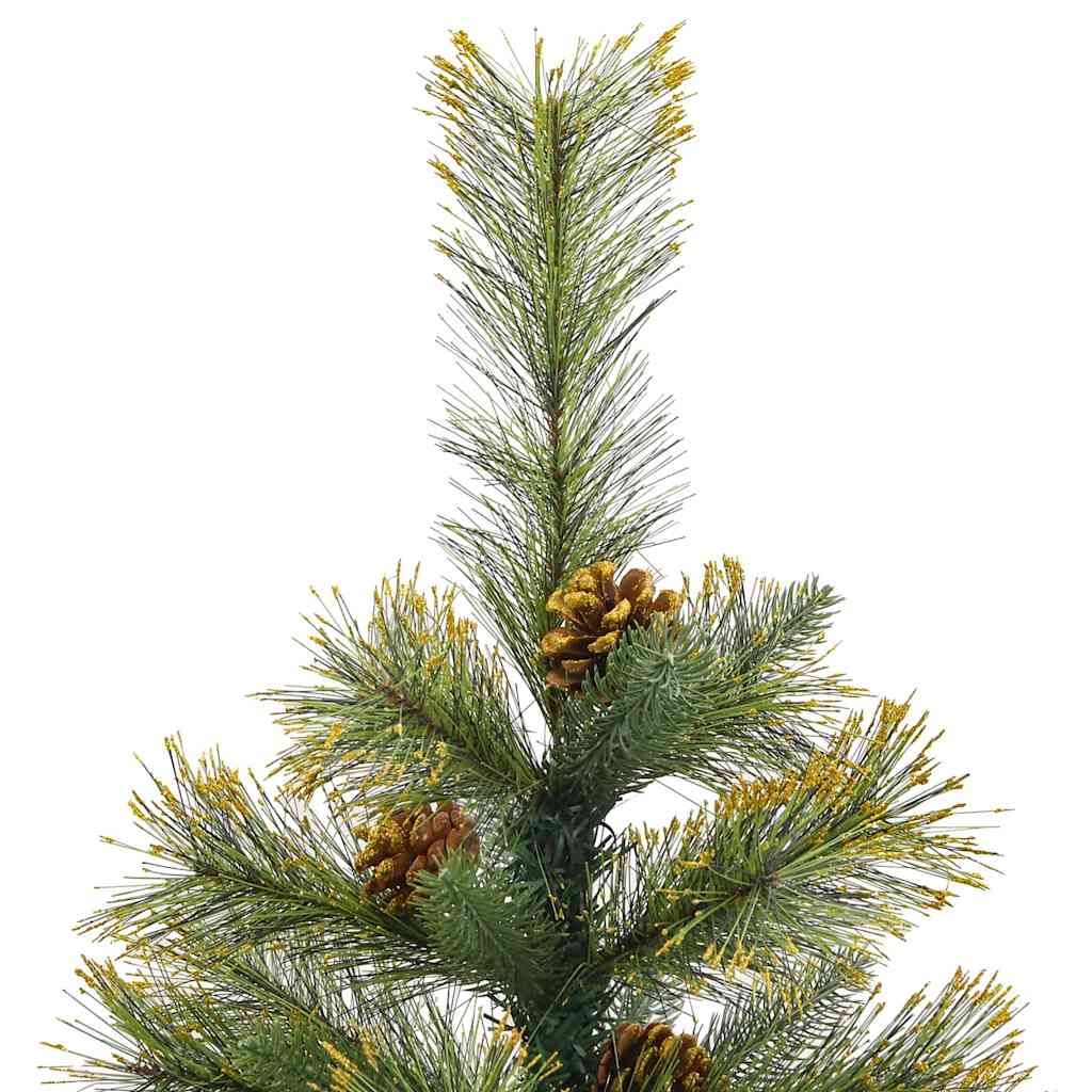 Künstlicher Klapp-Weihnachtsbaum Mit Tannenzapfen Grün