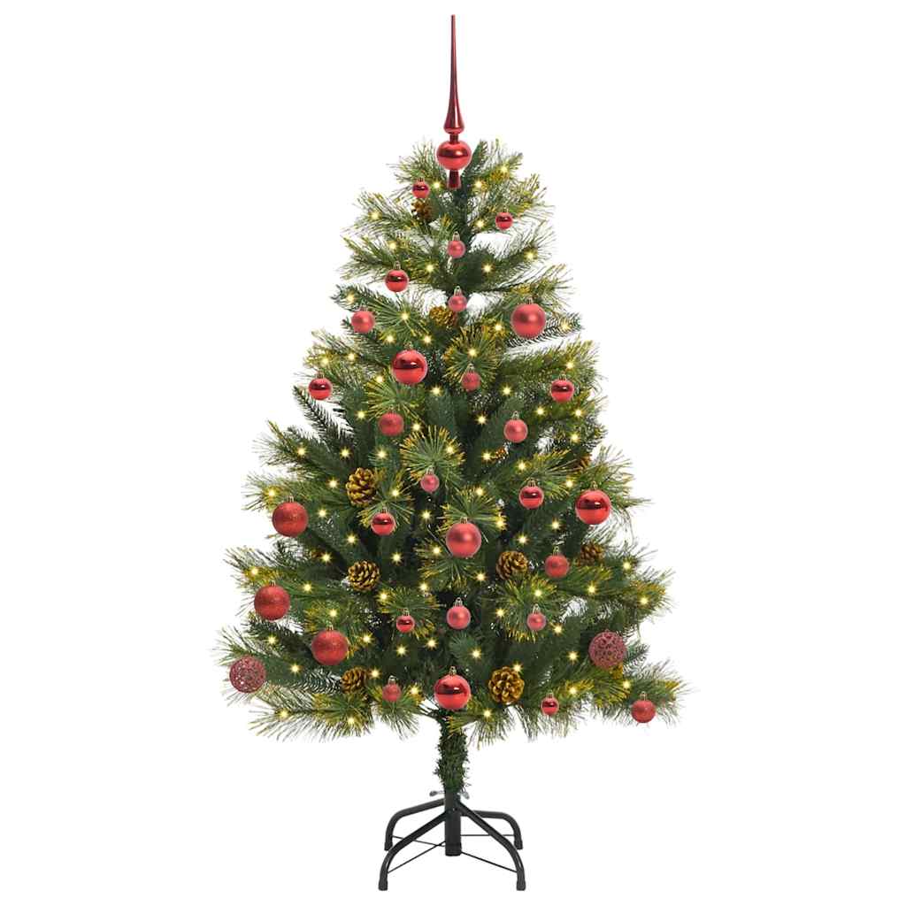 Künstlicher Klapp-Weihnachtsbaum Mit Tannenzapfen Grün