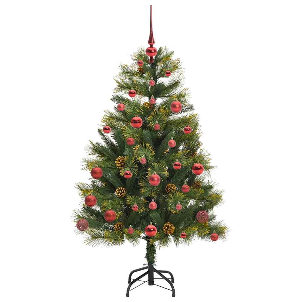 Künstlicher Klapp-Weihnachtsbaum Mit Tannenzapfen Grün