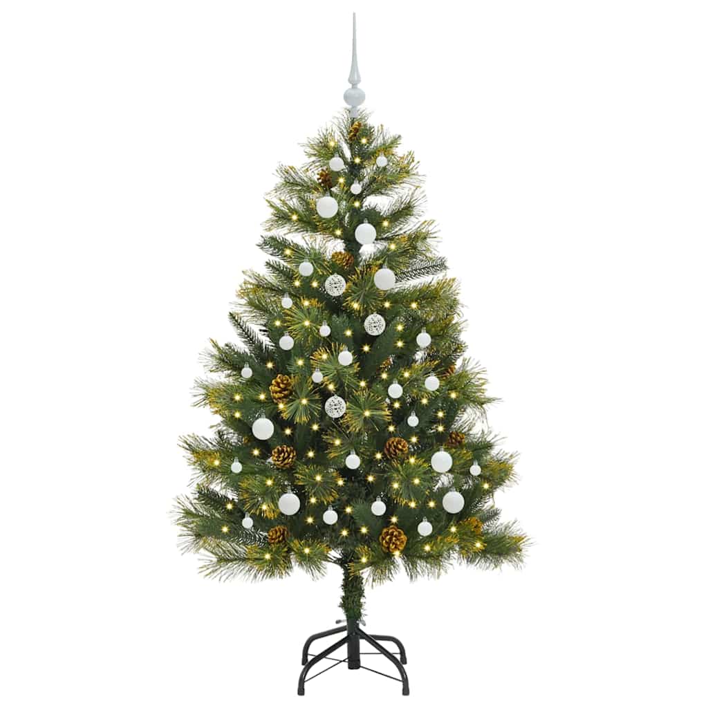 Künstlicher Klapp-Weihnachtsbaum Mit Tannenzapfen Grün