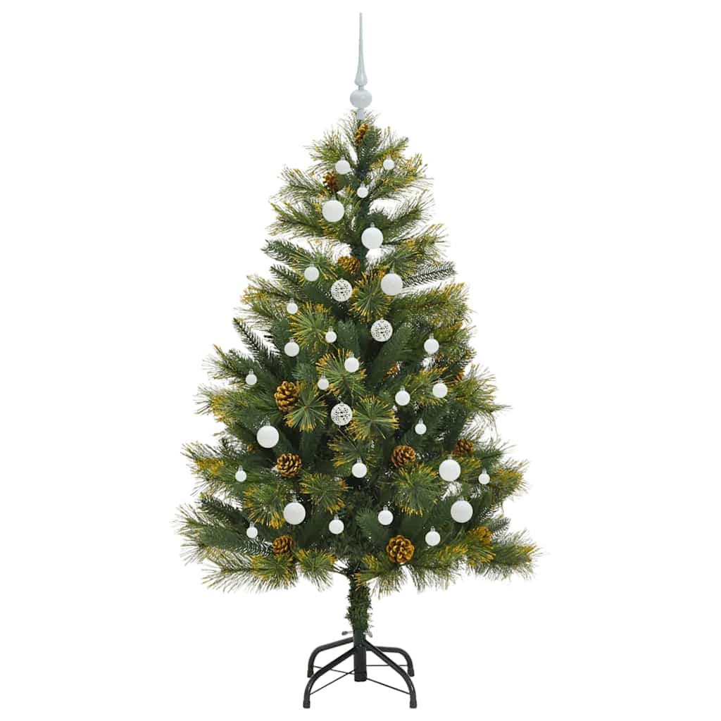 Künstlicher Klapp-Weihnachtsbaum Mit Tannenzapfen Grün
