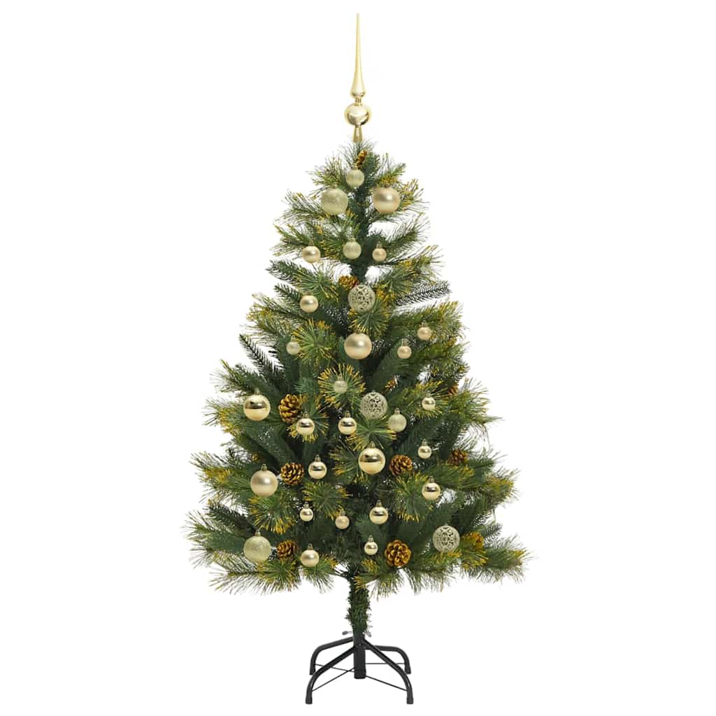 Künstlicher Klapp-Weihnachtsbaum Mit Tannenzapfen Grün