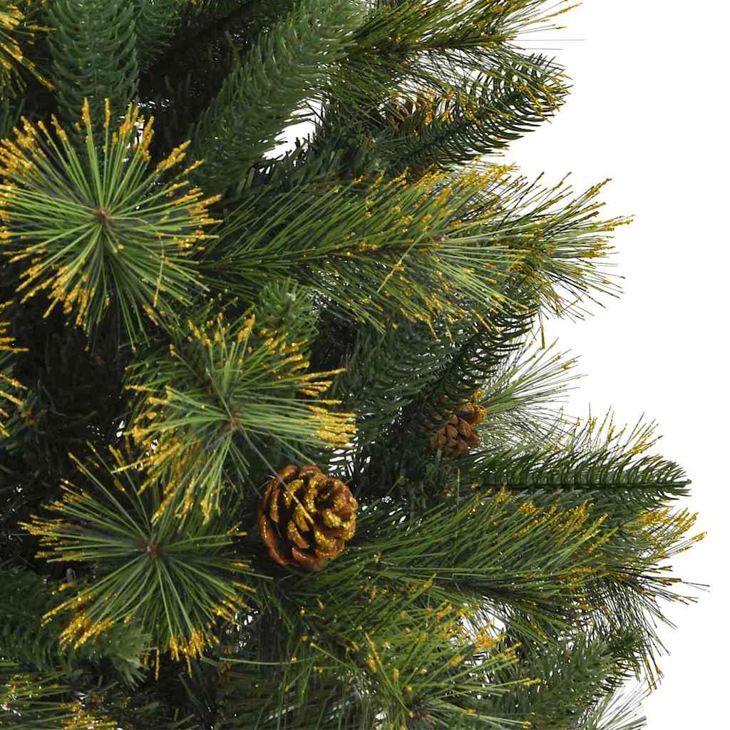 Künstlicher Klapp-Weihnachtsbaum Mit Tannenzapfen Grün