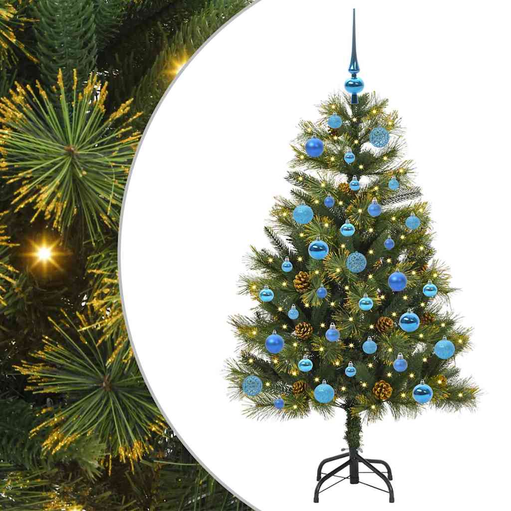 Künstlicher Klapp-Weihnachtsbaum Mit Tannenzapfen Grün