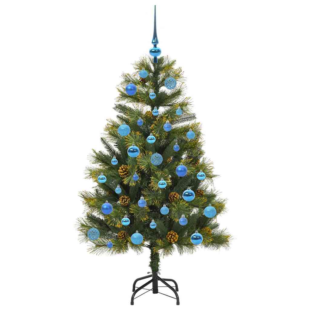 Künstlicher Klapp-Weihnachtsbaum Mit Tannenzapfen Grün