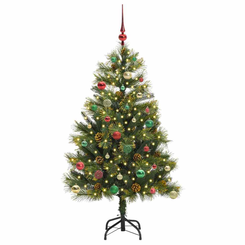 Künstlicher Klapp-Weihnachtsbaum Mit Tannenzapfen Grün