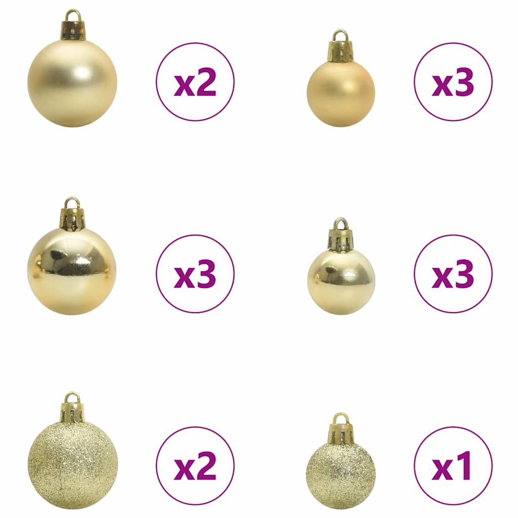 Künstlicher Klapp-Weihnachtsbaum Mit Tannenzapfen Grün