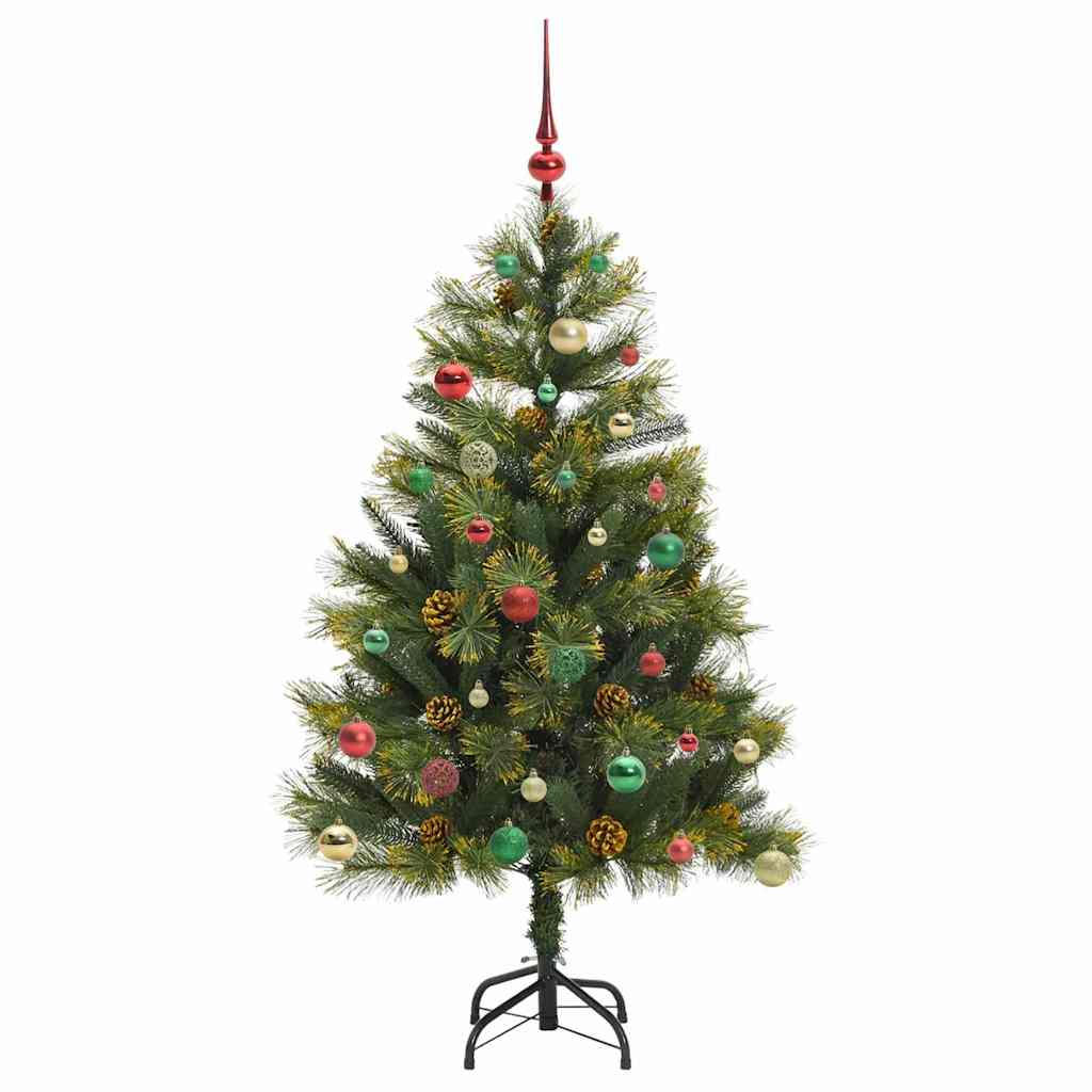 Künstlicher Klapp-Weihnachtsbaum Mit Tannenzapfen Grün