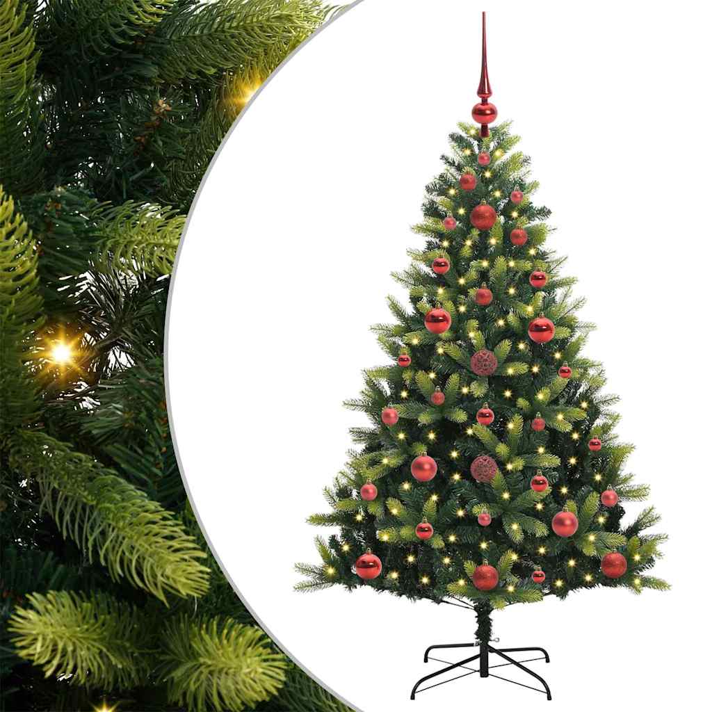Künstlicher Geflammter Weihnachtsbaum 150 Leds Grün