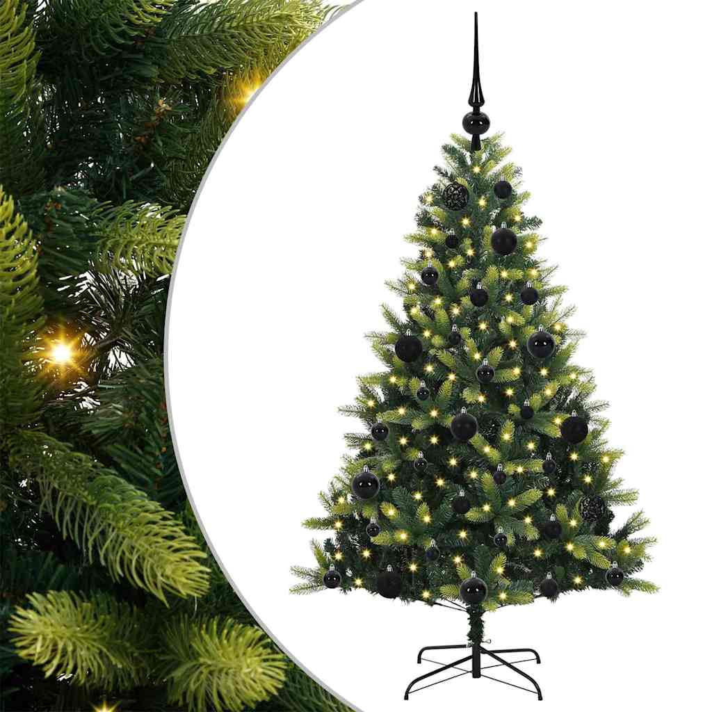 Künstlicher Klappbarer Weihnachtsbaum 150 Leds Grün