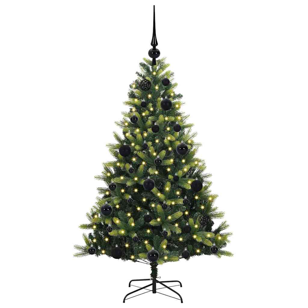 Künstlicher Klappbarer Weihnachtsbaum 150 Leds Grün
