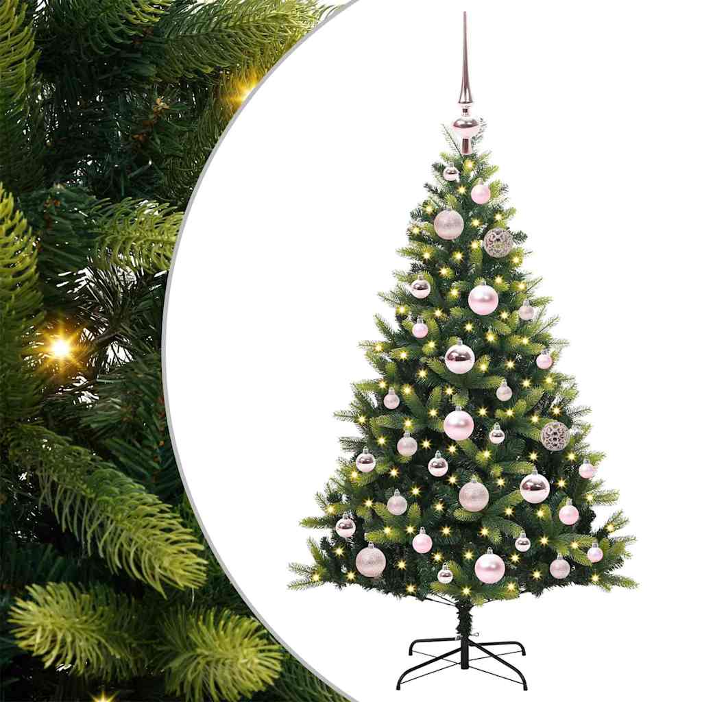 Künstlicher Geflammter Weihnachtsbaum 150 Leds Grün