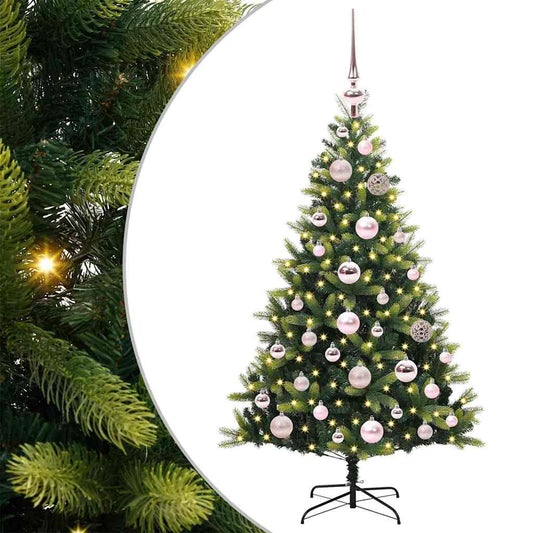 Künstlicher Geflammter Weihnachtsbaum 150 Leds Grün