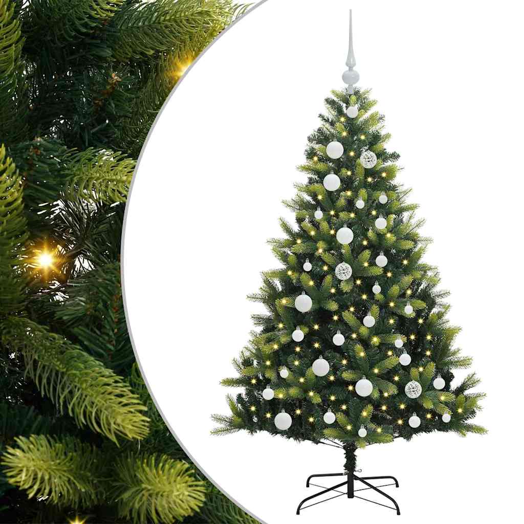 Künstlicher Geflammter Weihnachtsbaum 150 Leds Grün