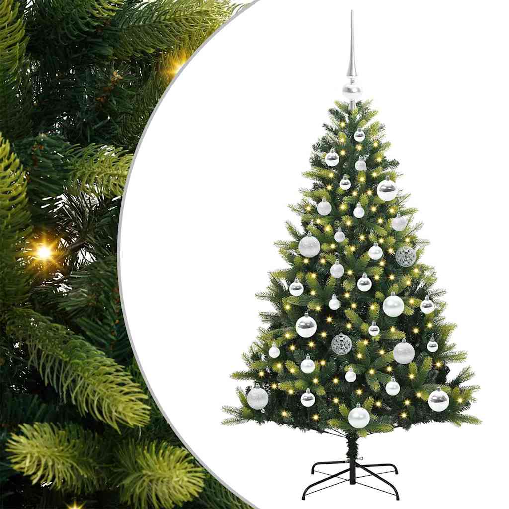 Künstlicher Geflammter Weihnachtsbaum 150 Leds Grün