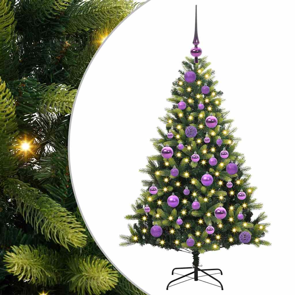 Künstlicher Geflammter Weihnachtsbaum 150 Leds Grün