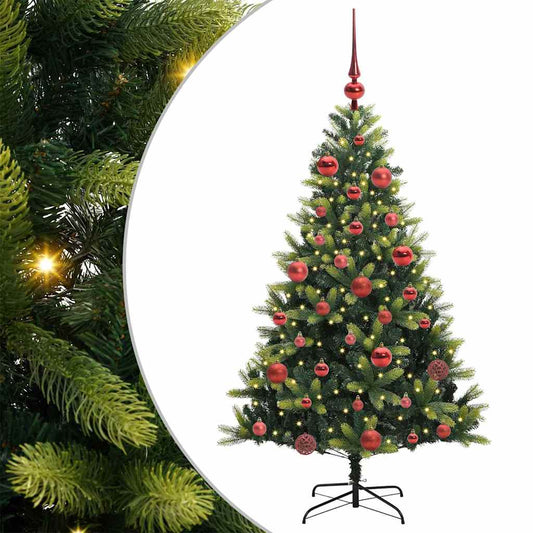 Künstlicher Geflammter Weihnachtsbaum 150 Leds Grün