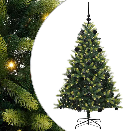 Künstlicher Geflammter Weihnachtsbaum 150 Leds Grün
