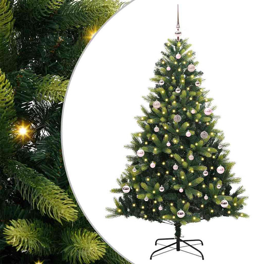 Künstlicher Geflammter Weihnachtsbaum 150 Leds Grün